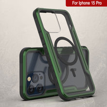 Load image into Gallery viewer, Punkcase iPhone 15 Pro Armor Stealth MAG Defense Case Protective Military Grade Multilayer Cover [Dark Green]
