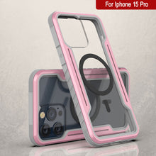 Load image into Gallery viewer, Punkcase iPhone 15 Pro Armor Stealth MAG Defense Case Protective Military Grade Multilayer Cover [Rose-Gold]
