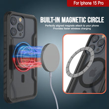 Load image into Gallery viewer, Punkcase iPhone 15 Pro Armor Stealth MAG Defense Case Protective Military Grade Multilayer Cover [Black]
