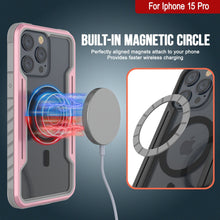 Load image into Gallery viewer, Punkcase iPhone 15 Pro Armor Stealth MAG Defense Case Protective Military Grade Multilayer Cover [Rose-Gold]
