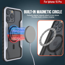 Load image into Gallery viewer, Punkcase iPhone 15 Pro Armor Stealth MAG Defense Case Protective Military Grade Multilayer Cover [White]
