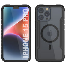 Load image into Gallery viewer, Punkcase iPhone 15 Pro Armor Stealth MAG Defense Case Protective Military Grade Multilayer Cover [Black]

