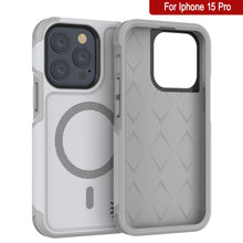 Load image into Gallery viewer, PunkCase iPhone 15 Pro Case, [Spartan 2.0 Series] Clear Rugged Heavy Duty Cover W/Built in Screen Protector [white]
