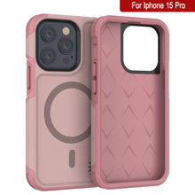 Load image into Gallery viewer, PunkCase iPhone 15 Pro Case, [Spartan 2.0 Series] Clear Rugged Heavy Duty Cover W/Built in Screen Protector [pink]
