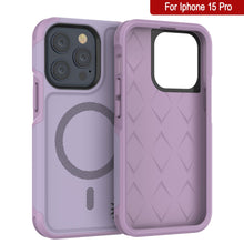 Load image into Gallery viewer, PunkCase iPhone 15 Pro Case, [Spartan 2.0 Series] Clear Rugged Heavy Duty Cover W/Built in Screen Protector [lilac]
