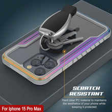 Load image into Gallery viewer, Punkcase iPhone 15 Pro Max Armor Stealth MAG Defense Case Protective Military Grade Multilayer Cover [Rainbow]
