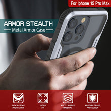 Load image into Gallery viewer, Punkcase iPhone 15 Pro Max Armor Stealth MAG Defense Case Protective Military Grade Multilayer Cover [White]
