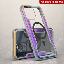 Load image into Gallery viewer, Punkcase iPhone 15 Pro Max Armor Stealth MAG Defense Case Protective Military Grade Multilayer Cover [Rainbow]

