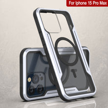 Load image into Gallery viewer, Punkcase iPhone 15 Pro Max Armor Stealth MAG Defense Case Protective Military Grade Multilayer Cover [White]
