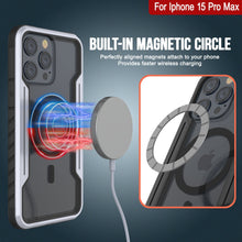 Load image into Gallery viewer, Punkcase iPhone 15 Pro Max Armor Stealth MAG Defense Case Protective Military Grade Multilayer Cover [White]
