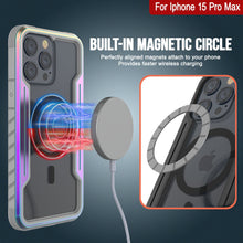 Load image into Gallery viewer, Punkcase iPhone 15 Pro Max Armor Stealth MAG Defense Case Protective Military Grade Multilayer Cover [Rainbow]
