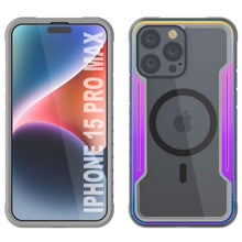Load image into Gallery viewer, Punkcase iPhone 15 Pro Max Armor Stealth MAG Defense Case Protective Military Grade Multilayer Cover [Rainbow]
