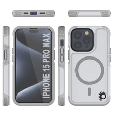 Load image into Gallery viewer, PunkCase iPhone 15 Pro Max Case, [Spartan 2.0 Series] Clear Rugged Heavy Duty Cover W/Built in Screen Protector [white]
