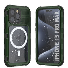 Load image into Gallery viewer, iPhone 15 Pro Max Metal Extreme 2.0 Series Aluminum Waterproof Case IP68 W/Buillt in Screen Protector [Dark Green]
