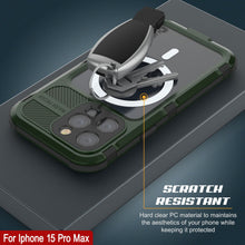 Load image into Gallery viewer, iPhone 15 Pro Max Metal Extreme 2.0 Series Aluminum Waterproof Case IP68 W/Buillt in Screen Protector [Dark Green]
