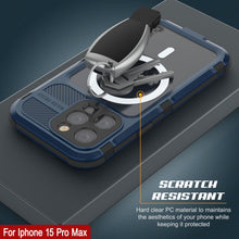 Load image into Gallery viewer, iPhone 15 Pro Max Metal Extreme 2.0 Series Aluminum Waterproof Case IP68 W/Buillt in Screen Protector [Blue]
