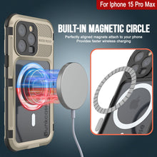 Load image into Gallery viewer, iPhone 15 Pro Max Metal Extreme 2.0 Series Aluminum Waterproof Case IP68 W/Buillt in Screen Protector [Gold]
