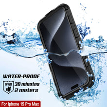 Load image into Gallery viewer, iPhone 15 Pro Max Metal Extreme 2.0 Series Aluminum Waterproof Case IP68 W/Buillt in Screen Protector [Black]
