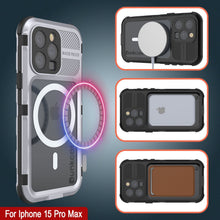 Load image into Gallery viewer, iPhone 15 Pro Max Metal Extreme 2.0 Series Aluminum Waterproof Case IP68 W/Buillt in Screen Protector [White]
