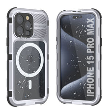 Load image into Gallery viewer, iPhone 15 Pro Max Metal Extreme 2.0 Series Aluminum Waterproof Case IP68 W/Buillt in Screen Protector [White]
