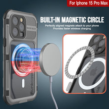 Load image into Gallery viewer, iPhone 15 Pro Max Metal Extreme 2.0 Series Aluminum Waterproof Case IP68 W/Buillt in Screen Protector [Silver]
