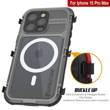 Load image into Gallery viewer, iPhone 15 Pro Max Metal Extreme 2.0 Series Aluminum Waterproof Case IP68 W/Buillt in Screen Protector [Silver]
