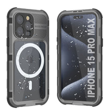 Load image into Gallery viewer, iPhone 15 Pro Max Metal Extreme 2.0 Series Aluminum Waterproof Case IP68 W/Buillt in Screen Protector [Silver]
