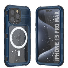 Load image into Gallery viewer, iPhone 15 Pro Max Metal Extreme 2.0 Series Aluminum Waterproof Case IP68 W/Buillt in Screen Protector [Blue]
