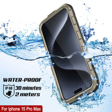 Load image into Gallery viewer, iPhone 15 Pro Max Metal Extreme 2.0 Series Aluminum Waterproof Case IP68 W/Buillt in Screen Protector [Gold]
