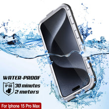 Load image into Gallery viewer, iPhone 15 Pro Max Metal Extreme 2.0 Series Aluminum Waterproof Case IP68 W/Buillt in Screen Protector [White]
