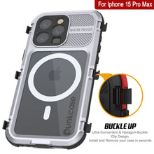 Load image into Gallery viewer, iPhone 15 Pro Max Metal Extreme 2.0 Series Aluminum Waterproof Case IP68 W/Buillt in Screen Protector [White]
