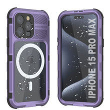 Load image into Gallery viewer, iPhone 15 Pro Max Metal Extreme 2.0 Series Aluminum Waterproof Case IP68 W/Buillt in Screen Protector [Purple]
