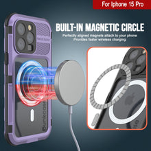 Load image into Gallery viewer, iPhone 15 Pro Metal Extreme 2.0 Series Aluminum Waterproof Case IP68 W/Buillt in Screen Protector [Purple]
