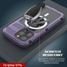 Load image into Gallery viewer, iPhone 15 Pro Metal Extreme 2.0 Series Aluminum Waterproof Case IP68 W/Buillt in Screen Protector [Purple]
