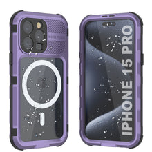 Load image into Gallery viewer, iPhone 15 Pro Metal Extreme 2.0 Series Aluminum Waterproof Case IP68 W/Buillt in Screen Protector [Purple]
