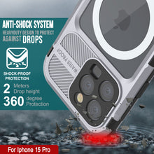 Load image into Gallery viewer, iPhone 15 Pro Metal Extreme 2.0 Series Aluminum Waterproof Case IP68 W/Buillt in Screen Protector [White]
