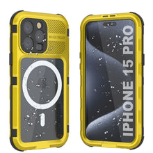 Load image into Gallery viewer, iPhone 15 Pro Metal Extreme 2.0 Series Aluminum Waterproof Case IP68 W/Buillt in Screen Protector [Yellow]
