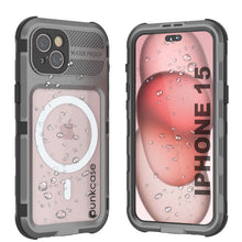 Load image into Gallery viewer, iPhone 15 Metal Extreme 2.0 Series Aluminum Waterproof Case IP68 W/Buillt in Screen Protector [Silver]
