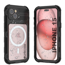 Load image into Gallery viewer, iPhone 15 Metal Extreme 2.0 Series Aluminum Waterproof Case IP68 W/Buillt in Screen Protector [Black]

