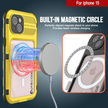 Load image into Gallery viewer, iPhone 15 Metal Extreme 2.0 Series Aluminum Waterproof Case IP68 W/Buillt in Screen Protector [Yellow]
