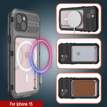 Load image into Gallery viewer, iPhone 15 Metal Extreme 2.0 Series Aluminum Waterproof Case IP68 W/Buillt in Screen Protector [Silver]
