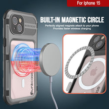 Load image into Gallery viewer, iPhone 15 Metal Extreme 2.0 Series Aluminum Waterproof Case IP68 W/Buillt in Screen Protector [Silver]
