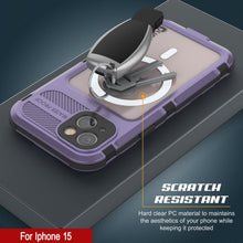 Load image into Gallery viewer, iPhone 15 Metal Extreme 2.0 Series Aluminum Waterproof Case IP68 W/Buillt in Screen Protector [Purple]
