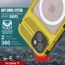 Load image into Gallery viewer, iPhone 15 Metal Extreme 2.0 Series Aluminum Waterproof Case IP68 W/Buillt in Screen Protector [Yellow]
