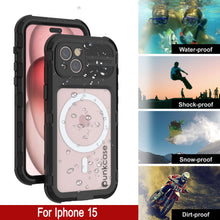 Load image into Gallery viewer, iPhone 15 Metal Extreme 2.0 Series Aluminum Waterproof Case IP68 W/Buillt in Screen Protector [Black]
