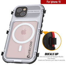 Load image into Gallery viewer, iPhone 15 Metal Extreme 2.0 Series Aluminum Waterproof Case IP68 W/Buillt in Screen Protector [White]

