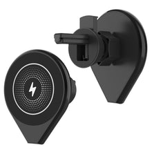 Load image into Gallery viewer, Punkcase Wireless Car Charger [F8 Series] Universal 15W Fast Charger Mount for Air Vent [Black]

