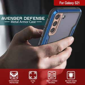 Punkcase S21 Ravenger Case Protective Military Grade Multilayer Cover [Blue]