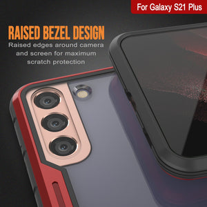 Punkcase S21+ Plus Ravenger Case Protective Military Grade Multilayer Cover [Red]