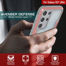Load image into Gallery viewer, Punkcase S21 Ultra Ravenger Case Protective Military Grade Multilayer Cover [Rose-Gold]
